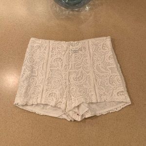 Forever 21 White Lace Shorts